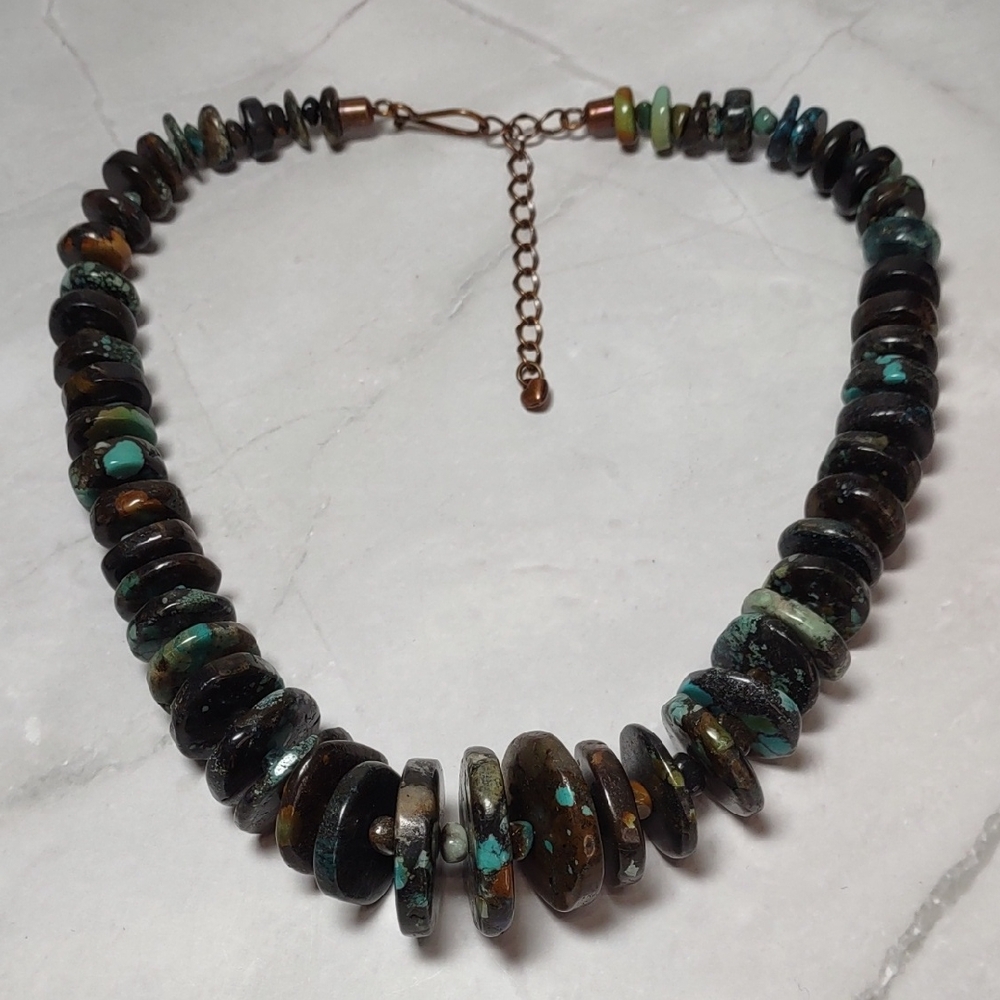 Jay King Huebei Turquoise Disc Necklace